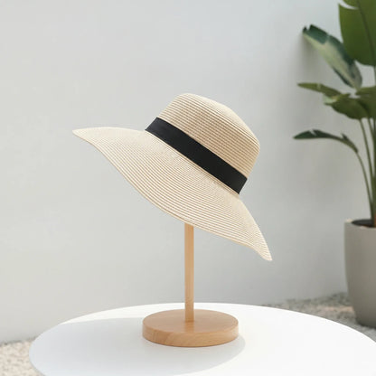 Chapeau Paille Large Bord Rétro Femme