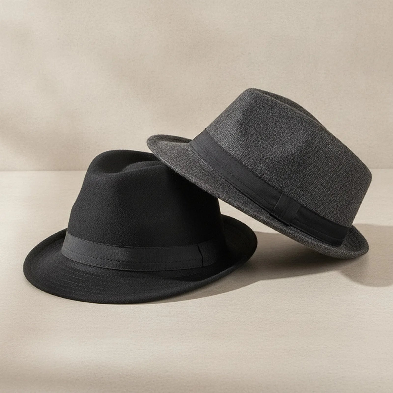 Chapeau Fedora Noir Élégant Unisexe