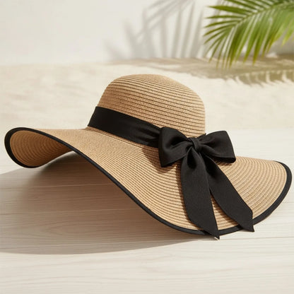 Chapeau de Paille Large Bord Femme - Protection Solaire & Voyage