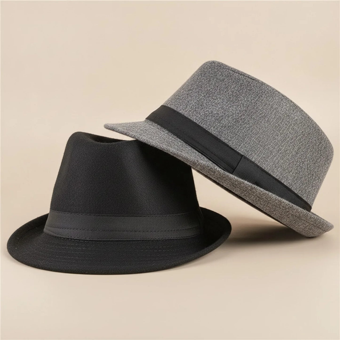Chapeau Fedora Noir Élégant Unisexe