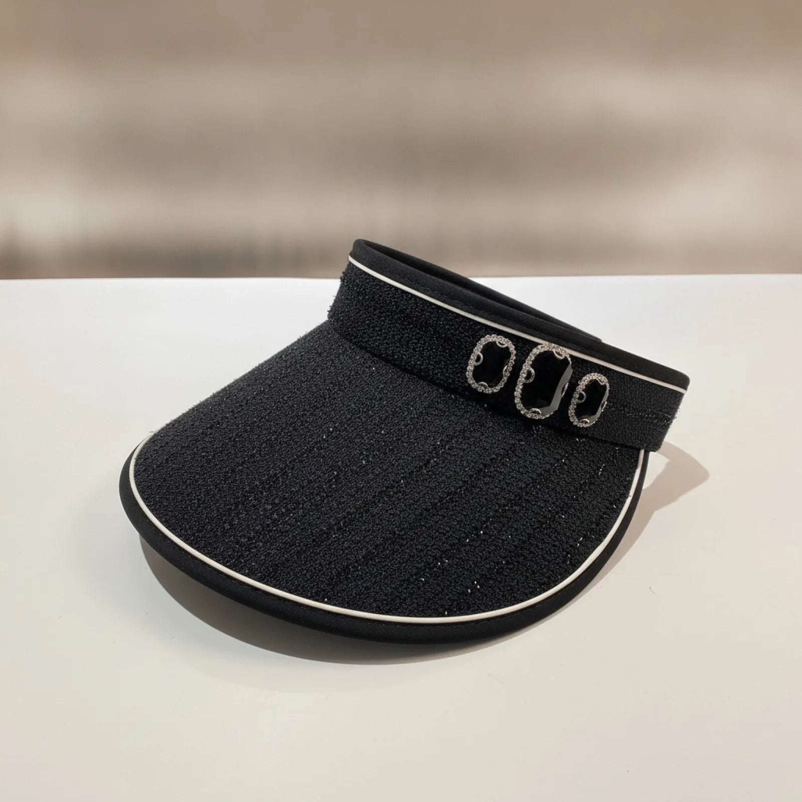 Chapeau de Soleil Luxe Strass Femme