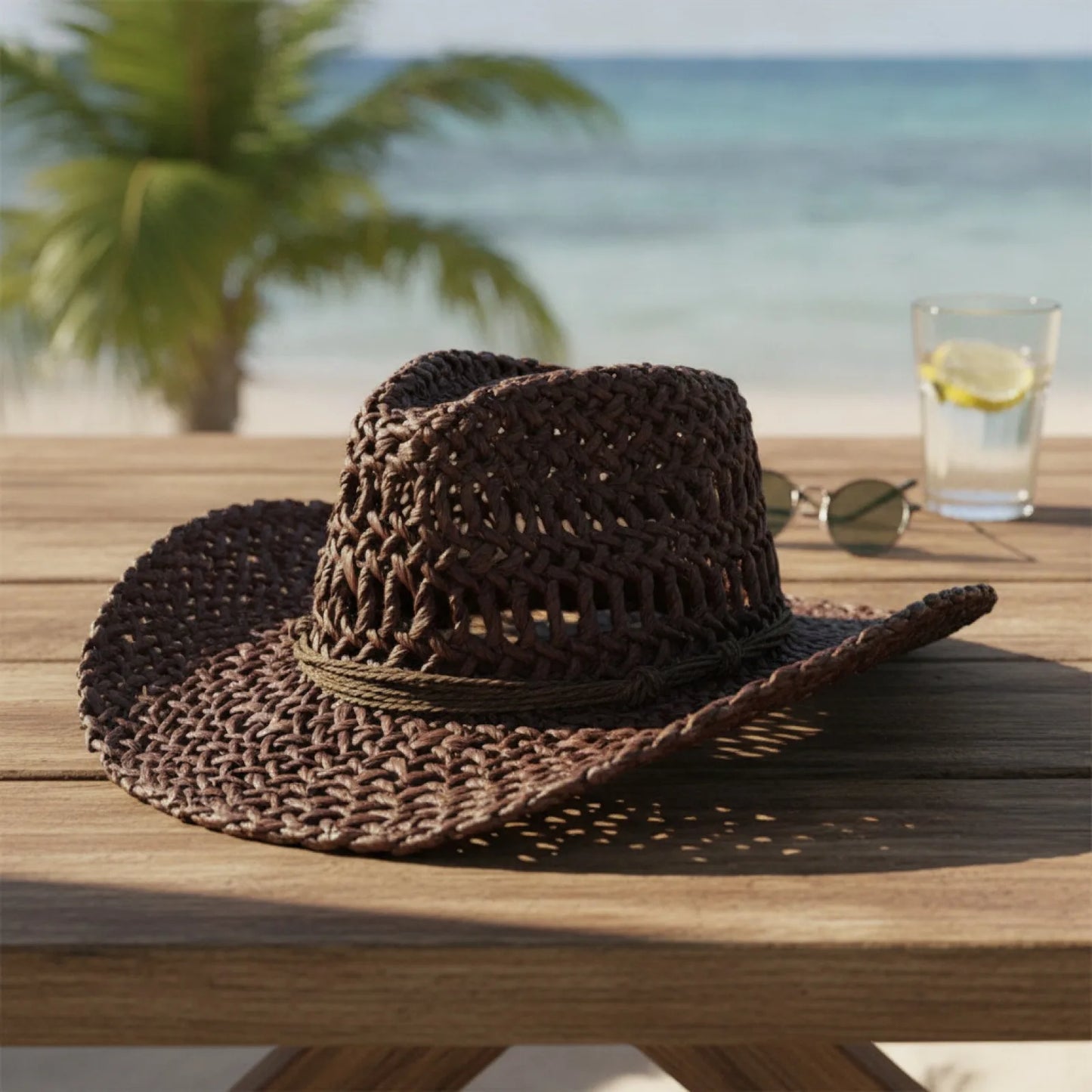 Chapeau Cowboy Paille Naturelle Homme