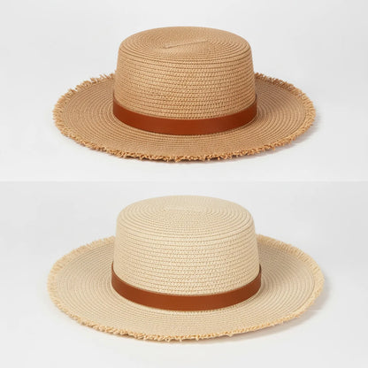Chapeau Panama Fedora Paille Rétro Femme JEWELRYWE