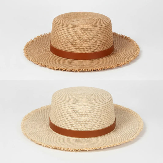 Chapeau Panama Fedora Paille Rétro Femme JEWELRYWE