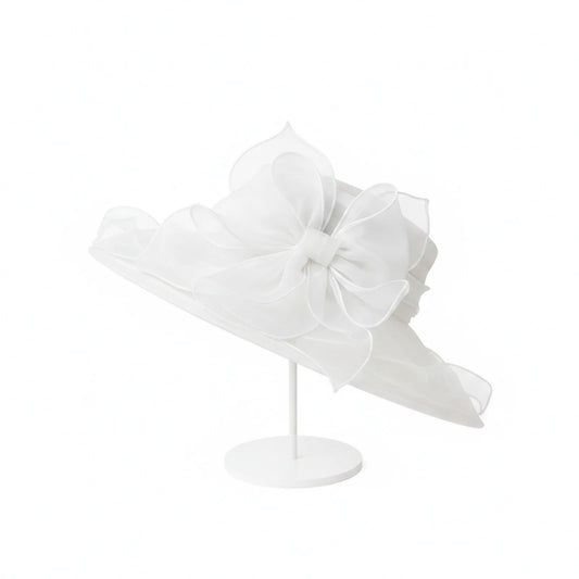 Chapeau Derby Organza Élégant JEWELRYWE Femme