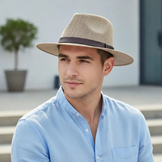 Chapeau Panama Large Bord Unisexe - Style Jazz Été