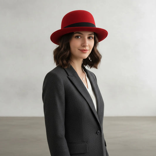 Chapeau Melon Vintage Feutre Élégant