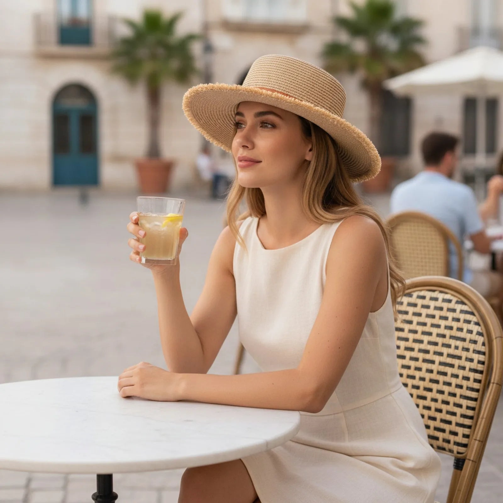 Chapeau Panama Fedora Paille Rétro Femme JEWELRYWE