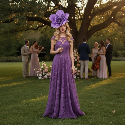 Grand Fascinator Fleuri Élégant