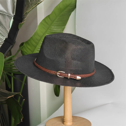 Chapeau Panama Paille Unisexe - Style Britannique Chic