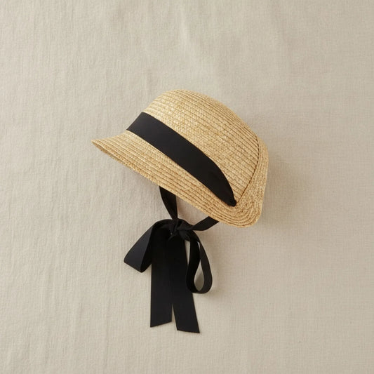 Chapeau Paille Fille Rétro - Protection Solaire